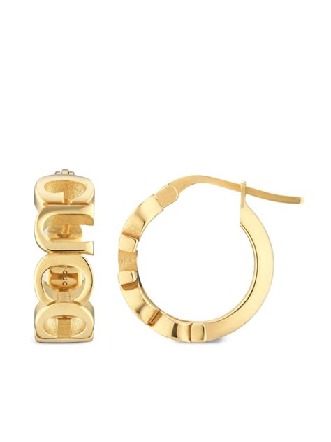 gucci small hoops earrings|gucci multi stone earrings.